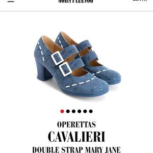 John Fluevog Cavalieri (Operettas) Blue Suede 10.5